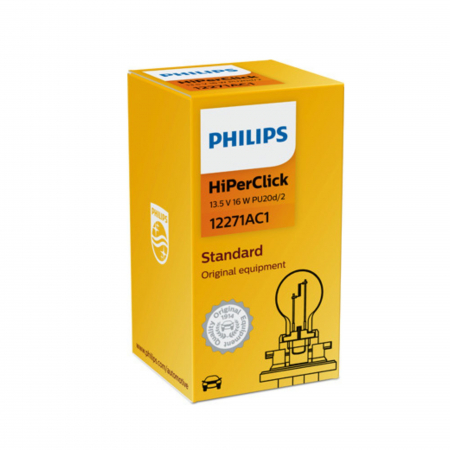 Becuri Auto - Bec Semnalizare 12V PCY16W Hiper Vision Philips (Cutie)