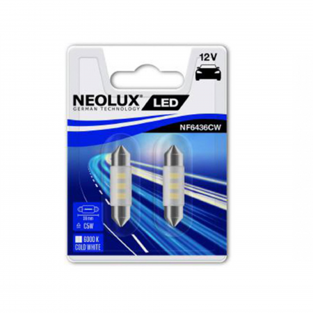 Auxiliare LED - Set 2 buc Bec Led 12V 0.5W Sv8.5-8 Blister Neolux