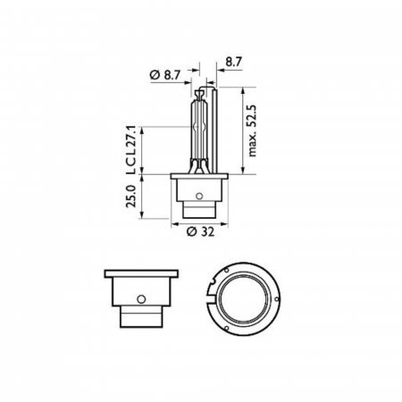 Pachet 2 Becuri Xenon D2S 85V 35W P32D-2 (Cutie) Philips [2]