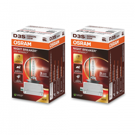 Branduri - Pachet 2 x bec Xenon D3S Osram night Breaker Xenarc 220%