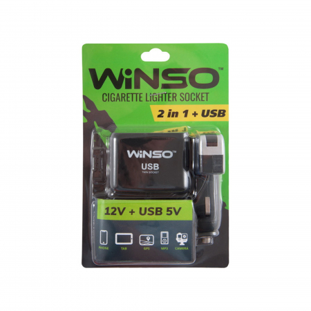 Accesorii electronice auto - Bricheta auto Winso 2 in 1 12V usb 5V