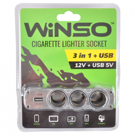 Accesorii electronice auto - Bricheta auto Winso 3 in 1 12V