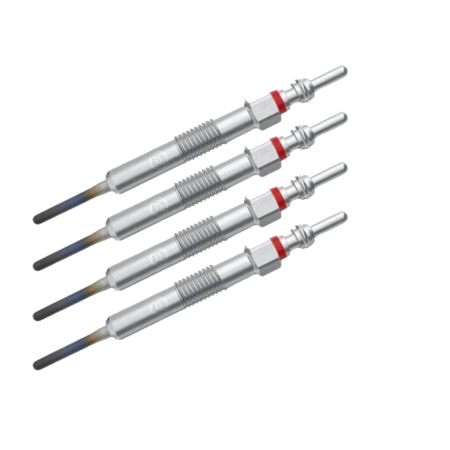 Echipamente Service - Pachet 4 x Bujie incandescentă 4,4 V M10x1 pentru motor diesel 1.5 dCi K9K – compatibilă Dacia, Renault, Nissan