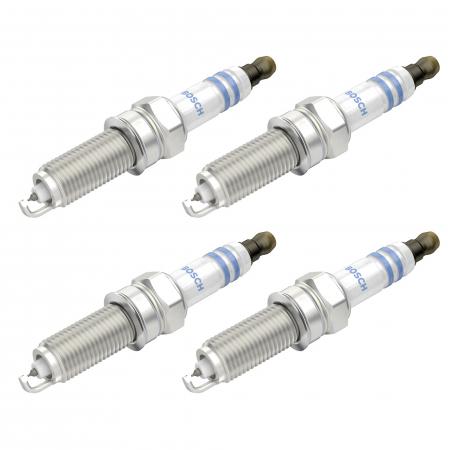Accesorii Auto - Set 4 bujii scanteie Bosch pentru Hyundai Elantra, Genesis, i40, ix35, Sonata, Tucson, Kia Carens, Optima, Seltos, Sportage, Ssangyong Korando, Tivoli, XLV