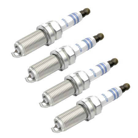 Echipamente Service - Pachet 4 bujii scânteie Bosch M14x1,25 1,2 mm | Compatibile Aston Martin, Ford, Jaguar, Mazda, Volvo
