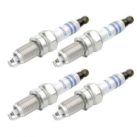 Accesorii Auto - Set 4 bujii scanteie Bosch pentru Alfa Romeo Mito, Fiat 500, Altea, Doblo, Fiorino, Punto, Linea, Panda, Qubo, Siena