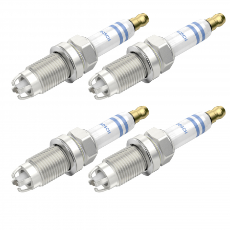 Accesorii Auto - Set 4 bujii scanteie Bosch pentru Audi A2, A3, Skoda Octavia, VW Bora, EOS, Golf, Jetta, Passat, Polo, Touran