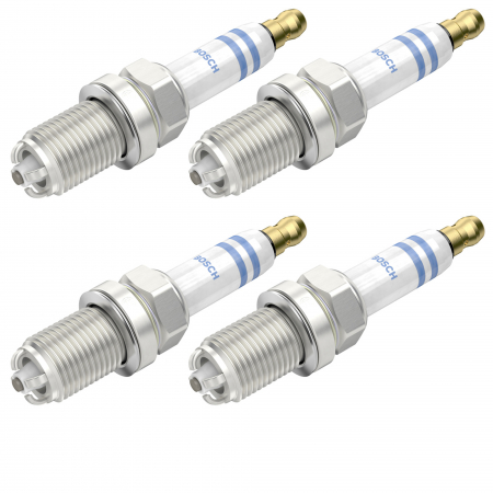 Echipamente Service - Set 4 bujii scanteie Bosch pentru Audi A4 B6/B7, A5, A6 C6, A8 D2/D3, Bmw Seria 1, VW Phaeton, Touareg