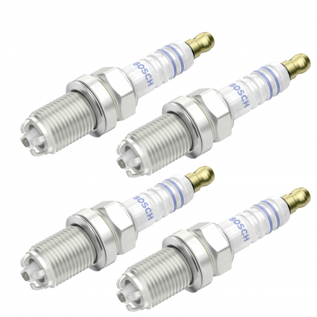 Accesorii Auto - Set 4 bujii scanteie Bosch pentru Audi A6 C5, A8 D2, Porsche 911, Boxster, Cayenne