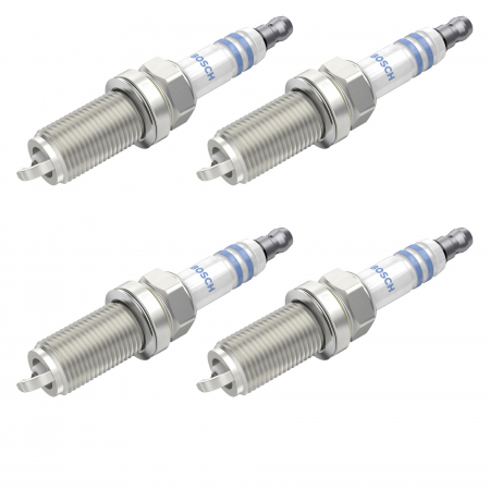 Echipamente Service - Set 4 bujii scanteie Bosch pentru Fiat Sedici, Honda Civic, Jazz, Hyundai Santa Fe, Sonata, Subaru Forester, Impreza, Toyota Rav 4, Tundra, Yaris