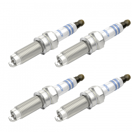 Pachete cu pret redus - Set 4 bujii scanteie Bosch pentru Hyundai Elantra V, Genesis, i30, ix35, i40, Santa Fe, Sonata, Kia Ceed, Optima, Rio, Sorento, Soul, Sportage, Suzuki Ignis, Swift, Vitara