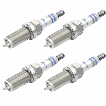 Accesorii Auto - Set 4 bujii scanteie Bosch pentru Hyundai Santa Fe, Infiniti FX, Kia Carnival, Magentis, Nissan 350Z, Maxima, Murano, Pathfinder, Primera, Toyota Aygo, IQ, Land Cruiser Prado, Rav 4, Yaris