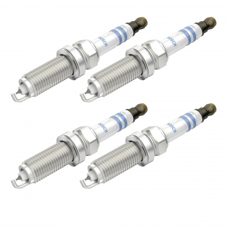 Accesorii Auto - Set 4 bujii scanteie Bosch pentru Nissan Cube, Micra, Note, Qashqai, Tiida, X-Trail