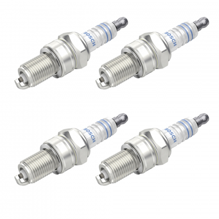 Echipamente Service - Set 4 bujii scanteie Bosch pentru VW Jetta, Scirocco, Passat, Polo, Golf, T3, Mitsubishi Colt, Lancer, Galant, Eclipse