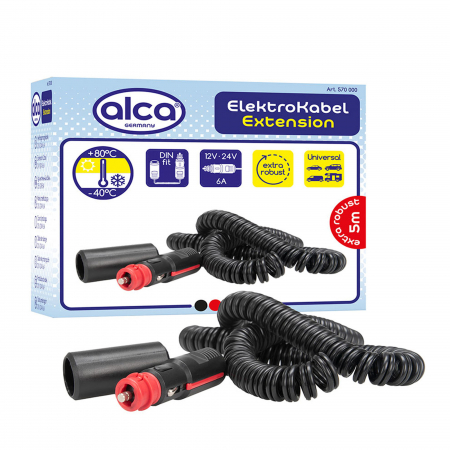 Branduri - Cablu prelungitor spiralat bricheta Alca 12V/24V 6A