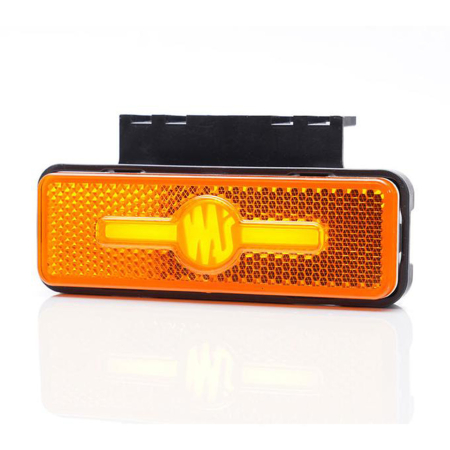 Branduri - Lampă gabarit LED WAS W254 – poziție laterală portocaliu, 12V-24V, montaj universal