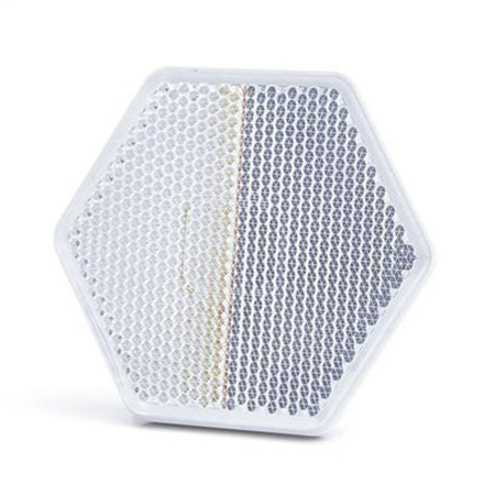 Branduri - Catadioptru hexagonal cu adeziv UO6 WAS – alb, montaj universal