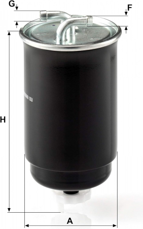 Filtru combustibil Mann pentru VW Transporter T3, Polo II, Jetta II, Golf II, Ford Escort [1]