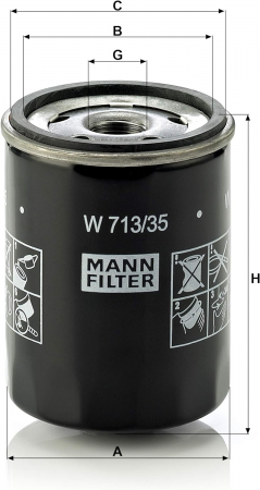 Filtru ulei Mann pentru Mitsubishi Colt VI, Smart Forfour [1]