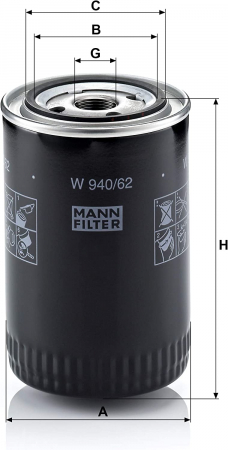 Filtru ulei Mann W 940/62 pentru Iveco, Citroen, Fiat, Peugeot [1]