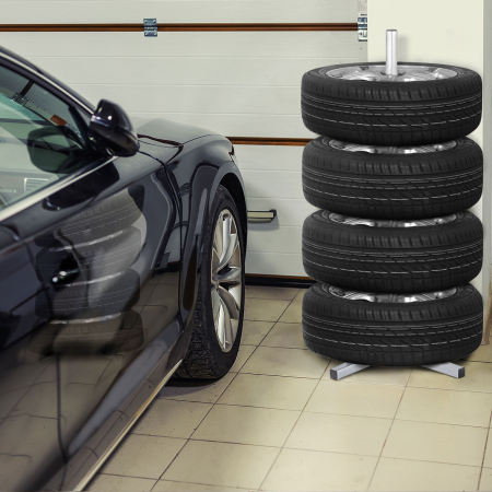 Stativ Depozitare Roți Auto MNC (Max. 4 Roți) - Aluminiu, Anti-Deformare [1]