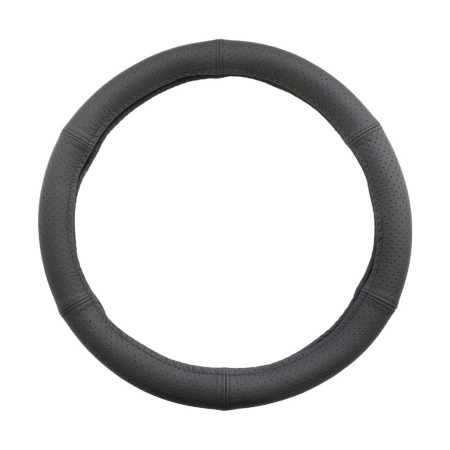 Huse Auto - Husă Volan Umbrella Piele Naturală Perforată - Negru, 42-44 cm