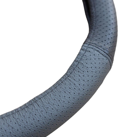 Husă Volan Umbrella Piele Naturală Perforată - Gri, 37-39 cm (Universal, Standard) [1]