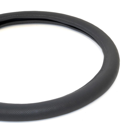 Husă Volan Umbrella Piele Ecologică Perforată - Gri, 40-42 cm [1]