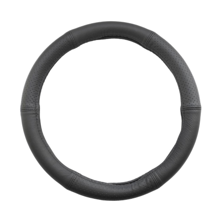 Branduri - Husă Volan UMBRELLA Piele Naturală Semi-Perforată - Negru, 44-46 cm (Universal)