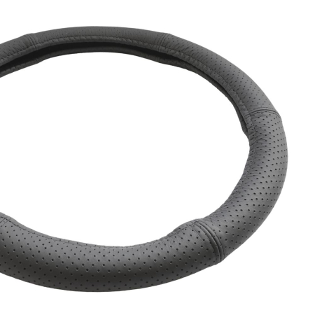 Husă Volan Umbrella Piele Naturală Perforată - Negru, 37-39 cm [1]