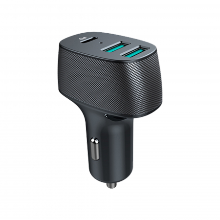 Incarcatoare telefoane mobile - Incarcator auto 2x USB 3.0 si 1x USB Type-C 42W