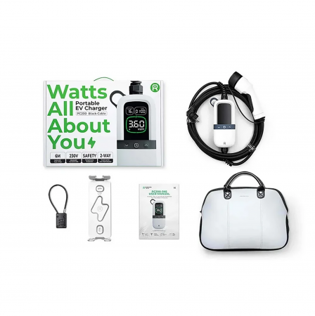 Incarcator portabil PC200 pentru masini electrice conector type 2 3,6kW 6-16A reglabil 230V 6m cablu de incarcare [1]