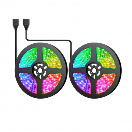 Branduri - Pachet x 2 Banda LED RGB 5050 cu telecomanda si USB 155 SMD LED pentru TV/ PC