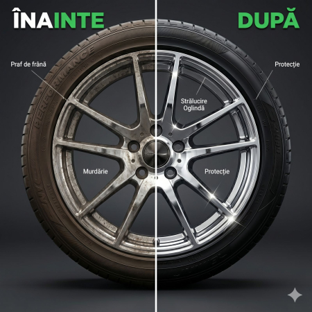 Kit Complet Întreținere Roți Durance: Curățare Jante + Luciu Anvelope + Perie Cadou [1]