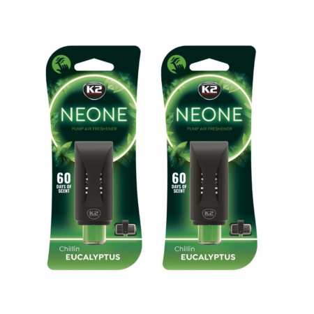 Odorizante grila - Pachet 2 x odorizant auto grila ventilatie Puf-Puf K2 NEONE EUCALIPT (Unisex)