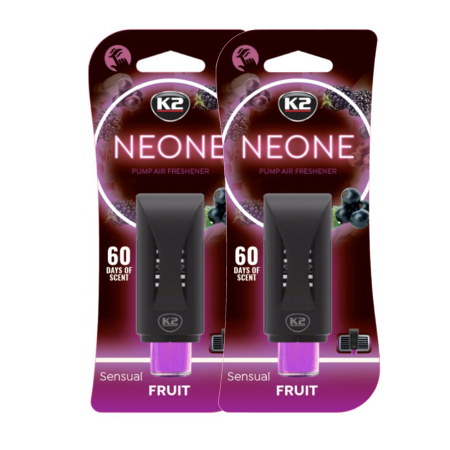 Odorizante grila - Pachet 2 x Odorizant auto grila ventilatie Puf-Puf K2 Neone Sensual Fruit