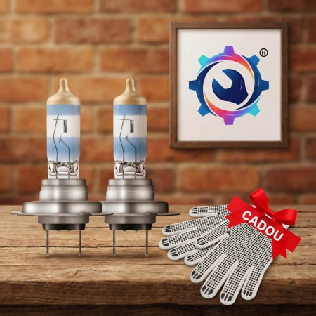 Pachet Premium: 2 Becuri Halogen H7 Osram Night Breaker 220% + Kit Protecție Montaj (CADOU) [0]