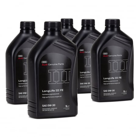 Uleiuri si Lichide - Pachet 5 litri Ulei Original Audi LongLife III FE 0W-30 GS55545D2  – Aprobări VW 504.00 / 507.00