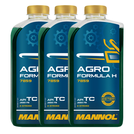 Moto - Pachet 3 litri Ulei Motor drujba MANNOL Agro Formula H Sintetic 2-Takt (Husqvarna, Anti-depuneri)