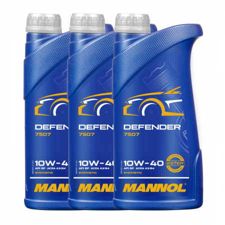Ulei Motor - Pachet 3 litri Ulei Motor MANNOL Defender 10W40 (LSPI Protection) Hidrosintetic cu Ester
