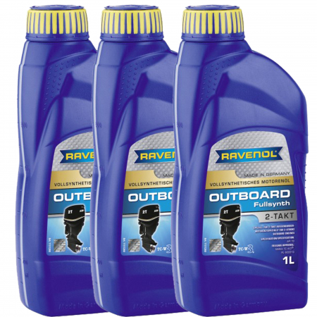 Moto - Pachet 3 litri ulei Ravenol 2T Outboard fullsynth