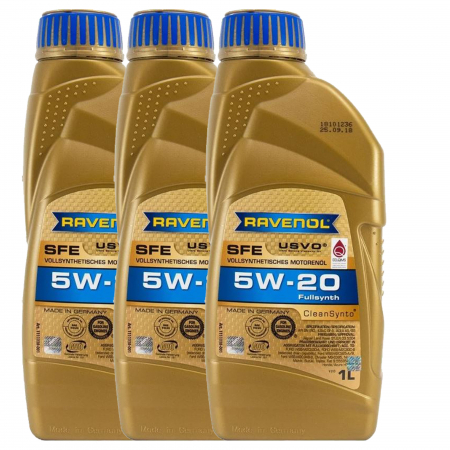 5W20 - Pachet 3 litri ulei Ravenol SFE USVO 5W20
