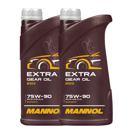 Pachete - Pachet 2 litri Ulei Transmisie Sintetic MANNOL Extra Gear Oil 75W-90 GL-4/GL-5, Universal, Pentru Cutii Manuale si Diferentiale (inclusiv LS), Economie Combustibil