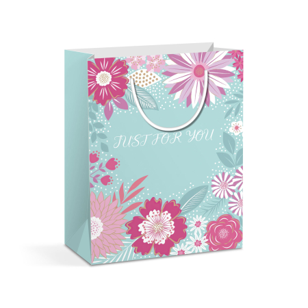 Set 2 x Pungă cadou - hârtie rezistentă, 17.8 x 10.2 x 22.8 cm (Modele festive) [1]