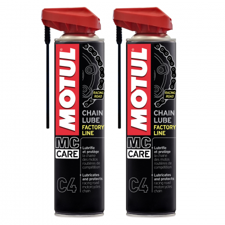Consumabile Moto - Pachet 2 Spray Motul C4 Factory Line pentru ungere lant 400 ml