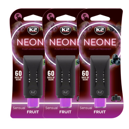 Odorizante grila - Pachet 3 x Odorizant auto grila ventilatie Puf-Puf K2 Neone Sensual Fruit