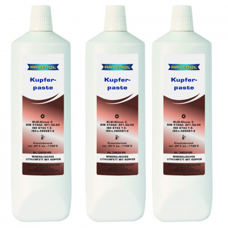 Branduri - Pachet 3 x pasta Ravenol Kupferpaste pe baza de litiu 90 grame