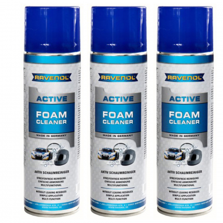 Produse curatare interior auto - Pachet 3 x spray curatare Ravenol Active Foam Cleaner 500 ml