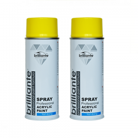Vopsea Auto - Pachet 2 x Vopsea Spray Brilliante Galben Cadmiu RAL 1021 400 ml