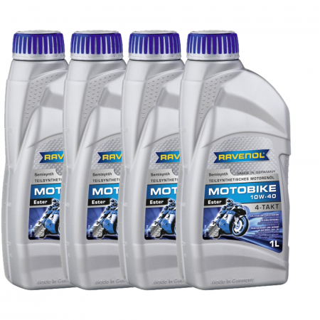 Branduri - Pachet 4 litri ulei moto Ravenol Motobike 4T Ester 10W40